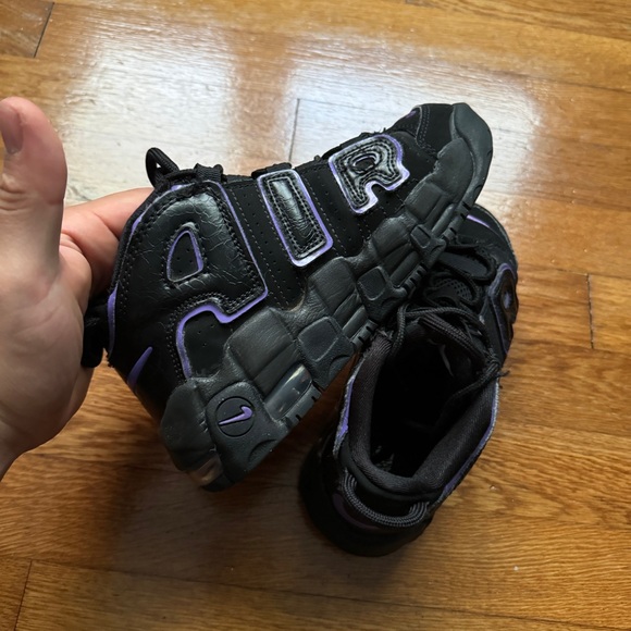 Kids Nike Air More Uptempo 'Black Action Grape' - Picture 7 of 9